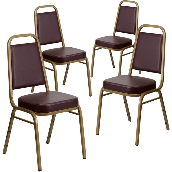 Brown Vinyl Banquet Chair