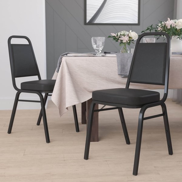 Black Vinyl Banquet Chair