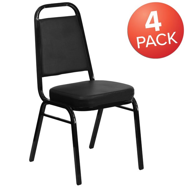 Black Vinyl Banquet Chair