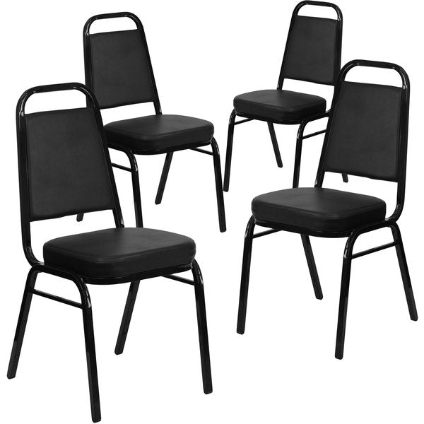 Black Vinyl Banquet Chair