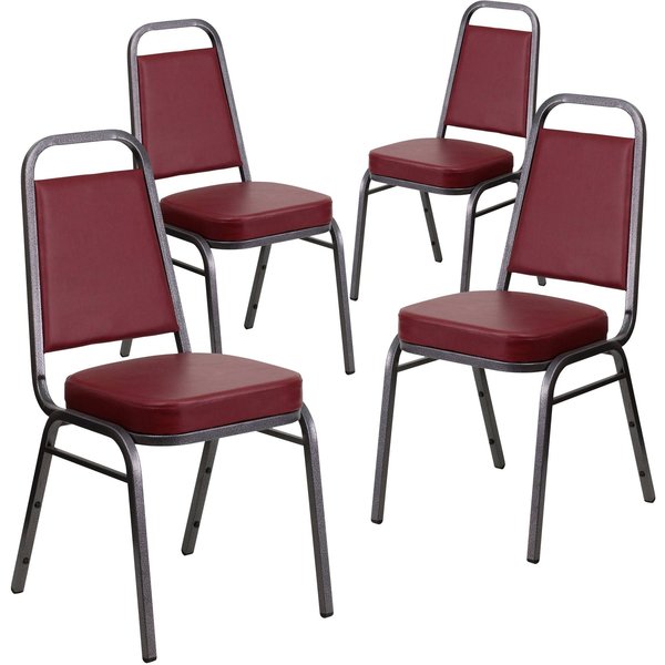 Burgundy Vinyl Banquet Chair