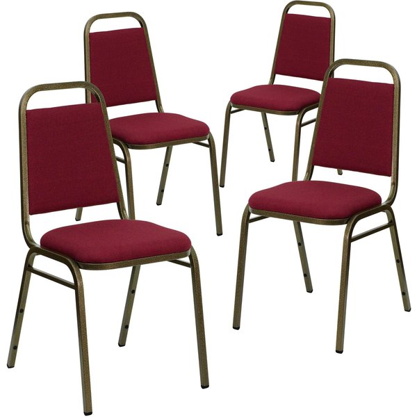Burgundy Fabric Banquet Chair
