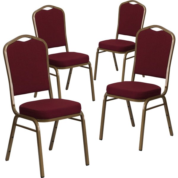 Burgundy Fabric Banquet Chair