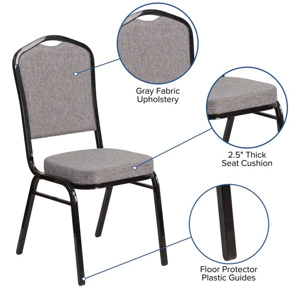 Gray Fabric Banquet Chair