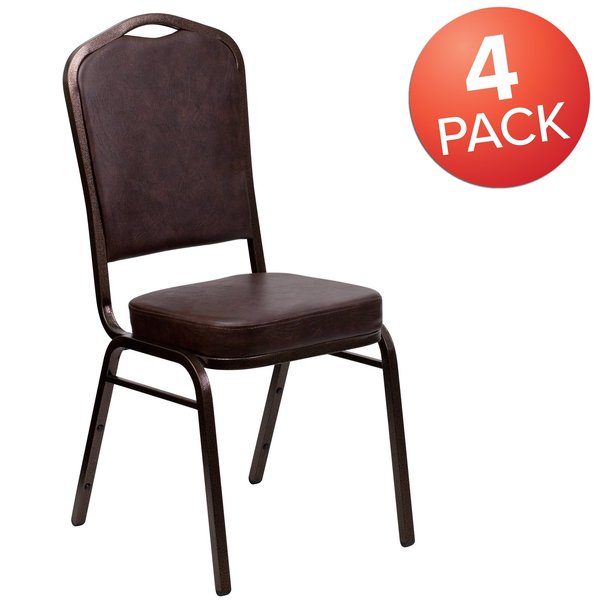 Brown Vinyl Banquet Chair