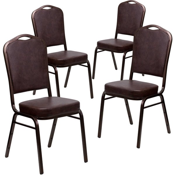 Brown Vinyl Banquet Chair