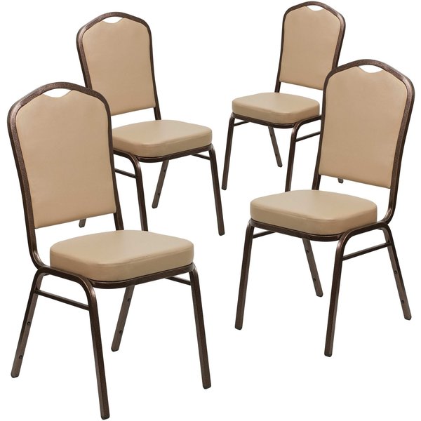 Tan Vinyl Banquet Chair