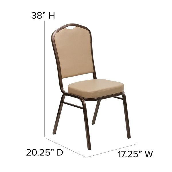 Tan Vinyl Banquet Chair