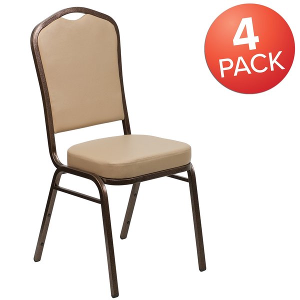 Tan Vinyl Banquet Chair