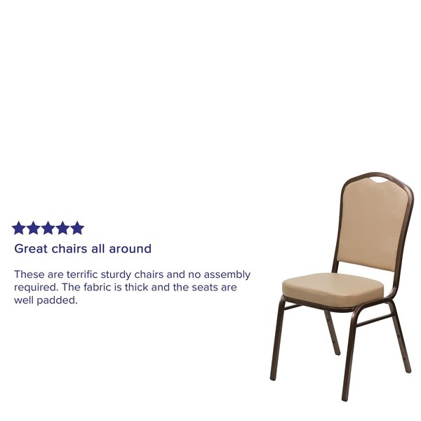 Tan Vinyl Banquet Chair