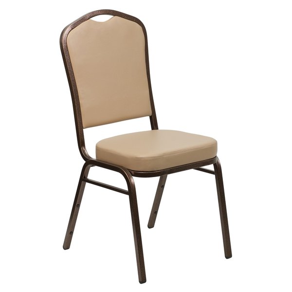 Tan Vinyl Banquet Chair
