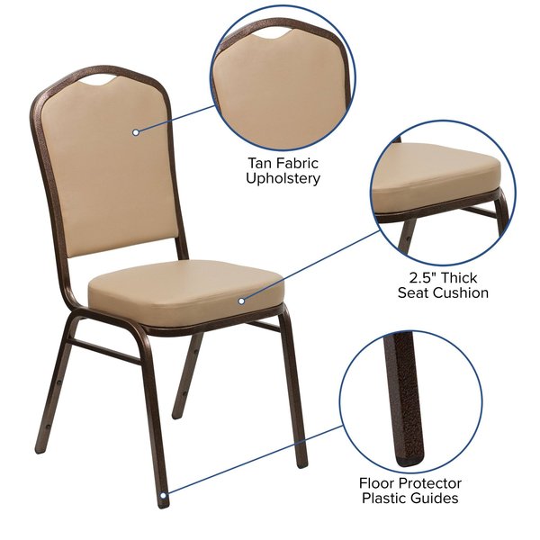 Tan Vinyl Banquet Chair