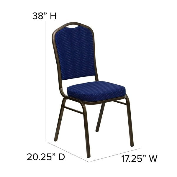 Navy Blue Fabric Banquet Chair