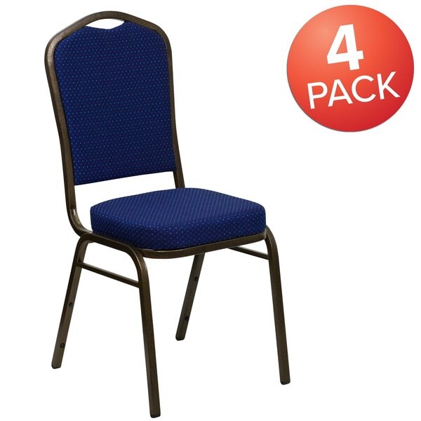 Navy Blue Fabric Banquet Chair