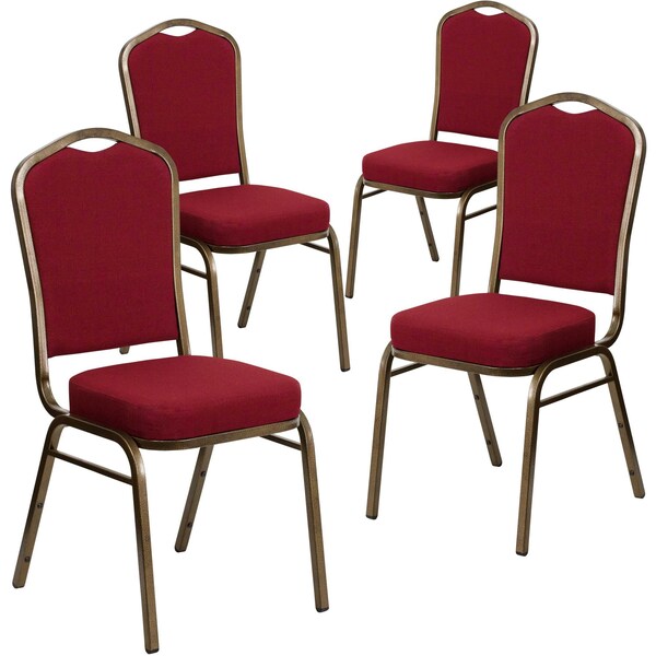 Burgundy Fabric Banquet Chair