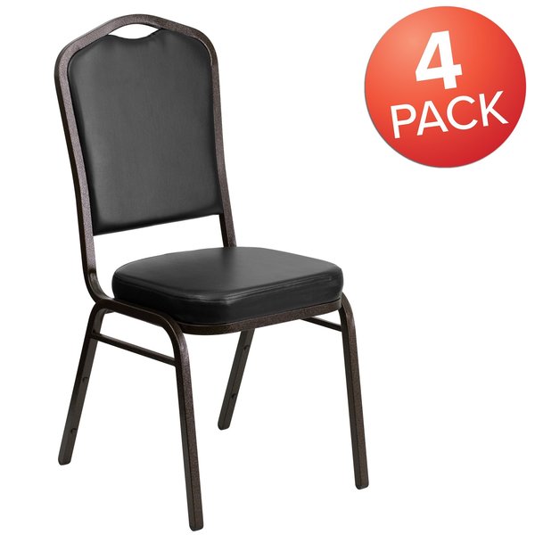 Black Vinyl Banquet Chair