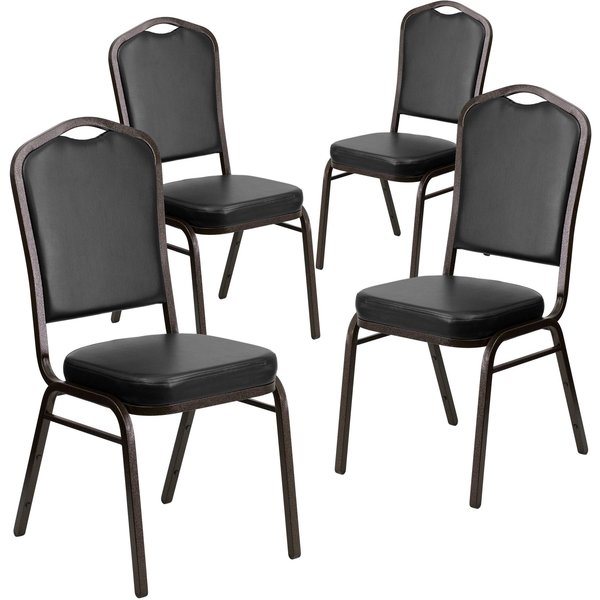 Black Vinyl Banquet Chair