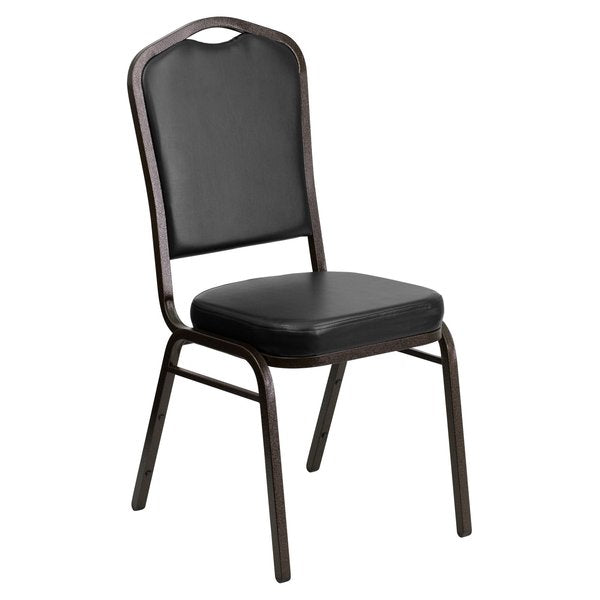 Black Vinyl Banquet Chair