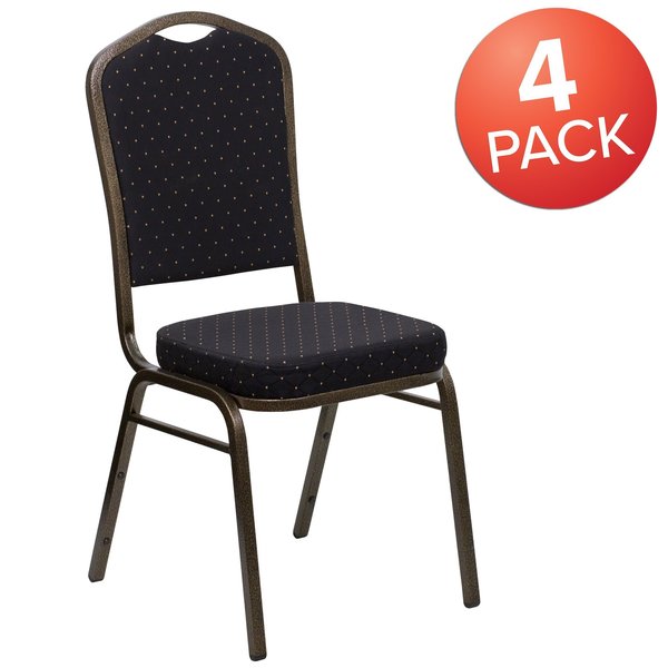 Black Fabric Banquet Chair