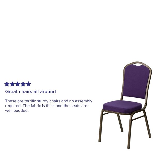Purple Fabric Banquet Chair