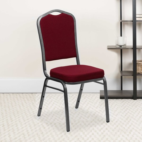 Burgundy Fabric Banquet Chair