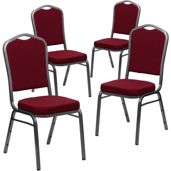 Burgundy Fabric Banquet Chair
