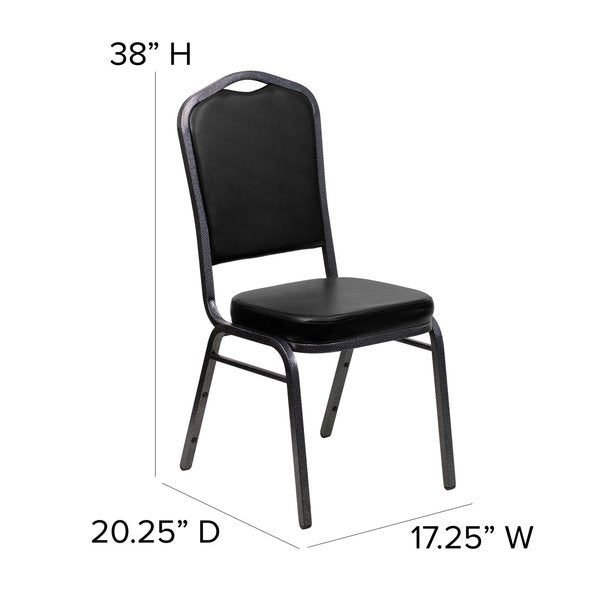 Black Vinyl Banquet Chair