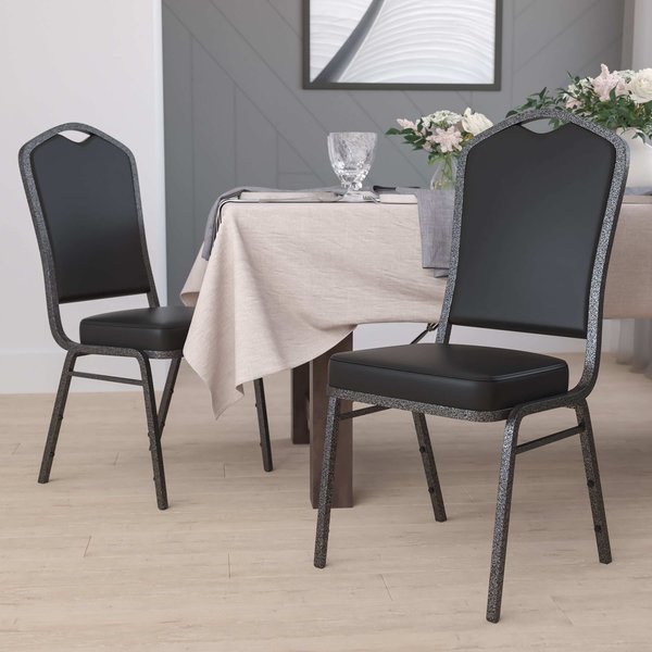 Black Vinyl Banquet Chair
