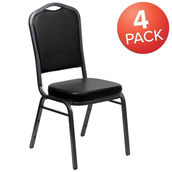 Black Vinyl Banquet Chair