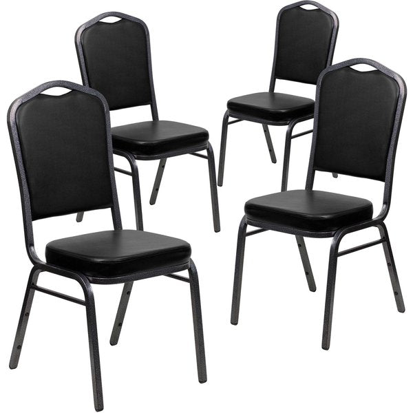 Black Vinyl Banquet Chair