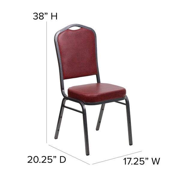 Burgundy Vinyl Banquet Chair