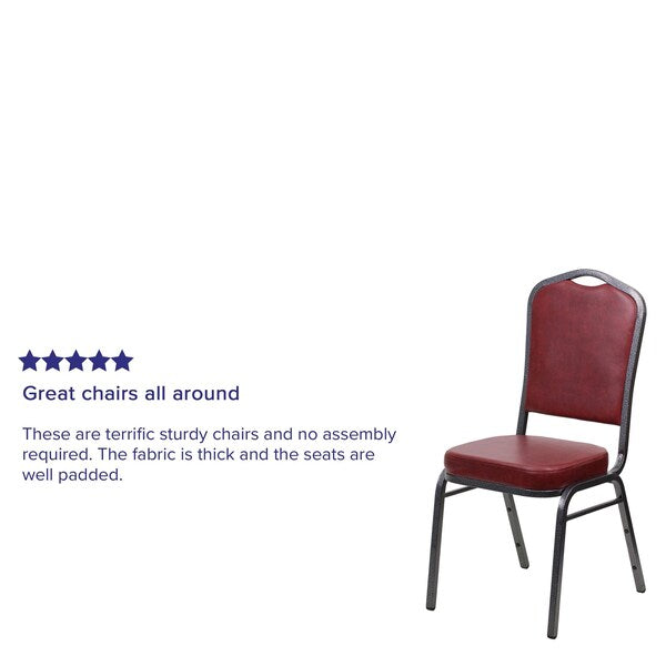 Burgundy Vinyl Banquet Chair
