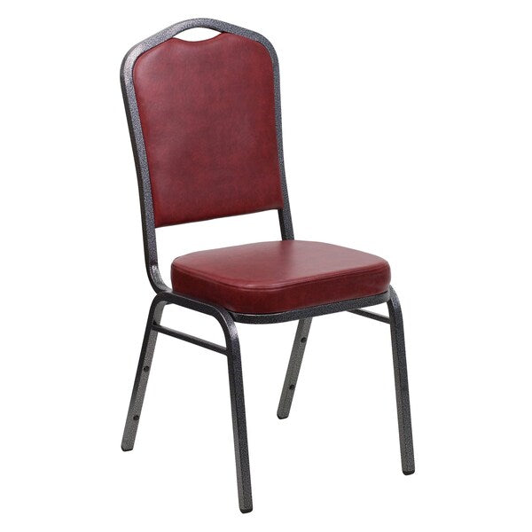 Burgundy Vinyl Banquet Chair