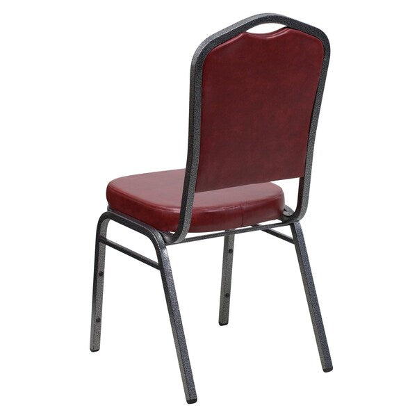 Burgundy Vinyl Banquet Chair