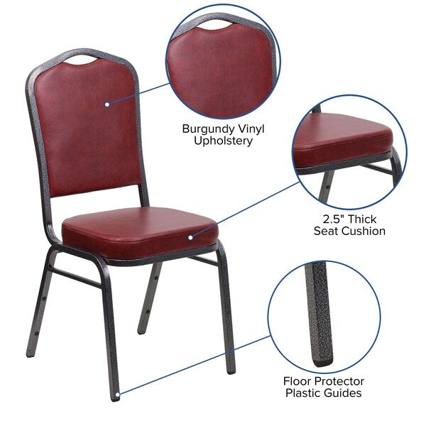 Burgundy Vinyl Banquet Chair