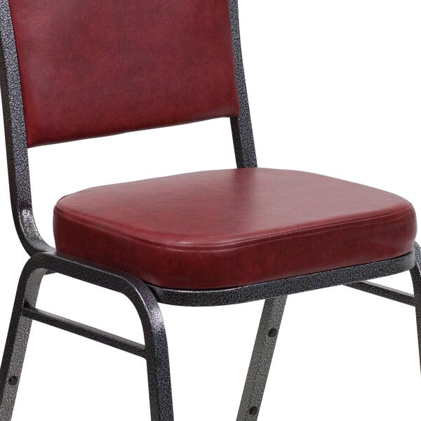 Burgundy Vinyl Banquet Chair