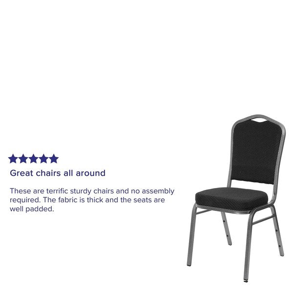 Black Fabric Banquet Chair