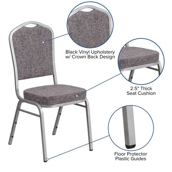 Gray Fabric Banquet Chair