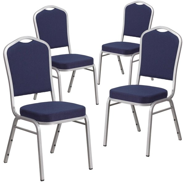 Navy Fabric Banquet Chair