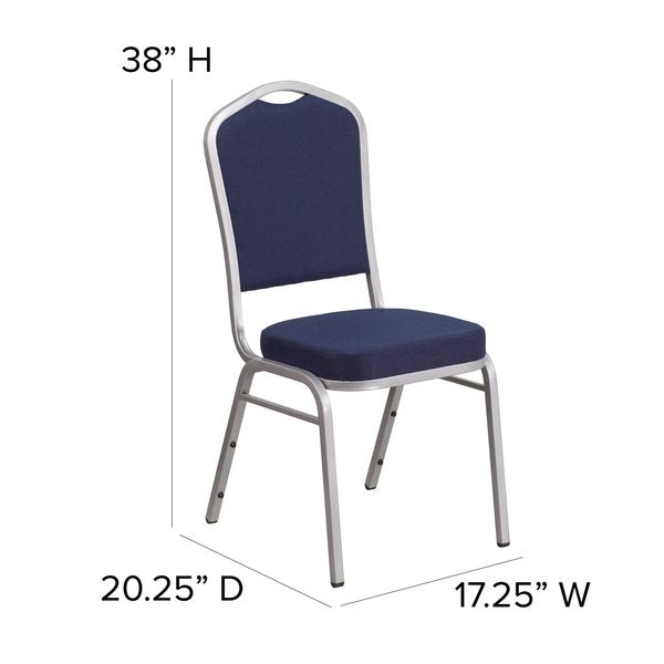 Navy Fabric Banquet Chair
