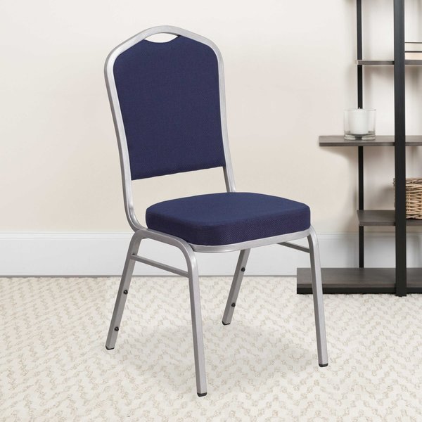 Navy Fabric Banquet Chair
