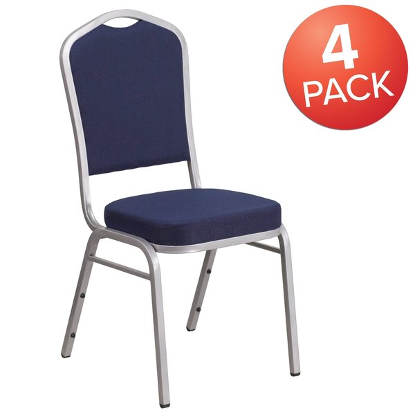Navy Fabric Banquet Chair