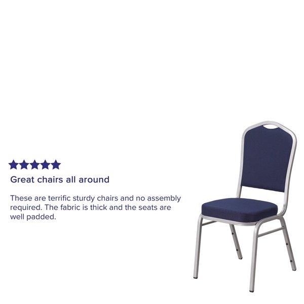 Navy Fabric Banquet Chair
