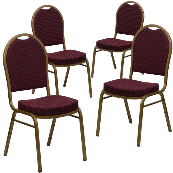 Burgundy Fabric Banquet Chair