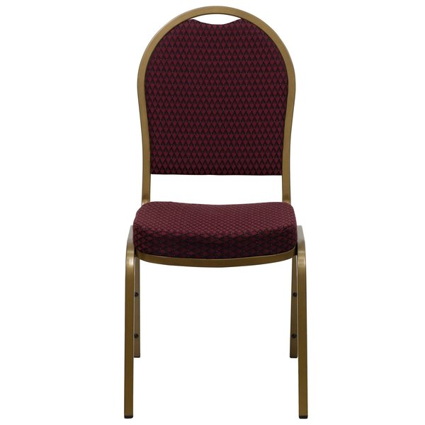 Burgundy Fabric Banquet Chair