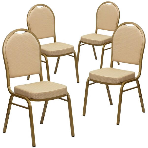 Beige Fabric Banquet Chair