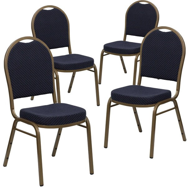 Navy Fabric Banquet Chair