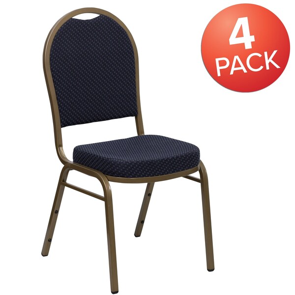 Navy Fabric Banquet Chair