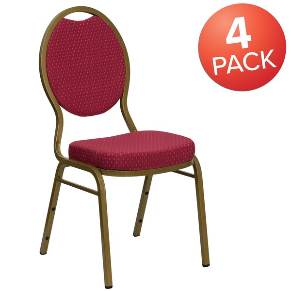 Burgundy Fabric Banquet Chair