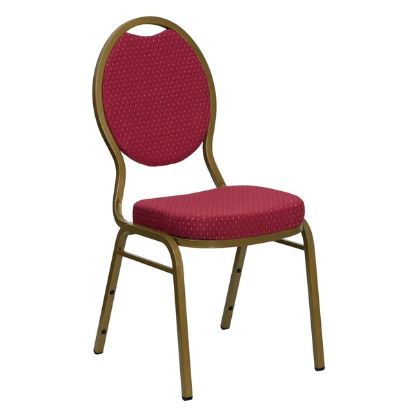 Burgundy Fabric Banquet Chair